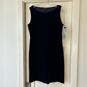Dark navy velvet dress